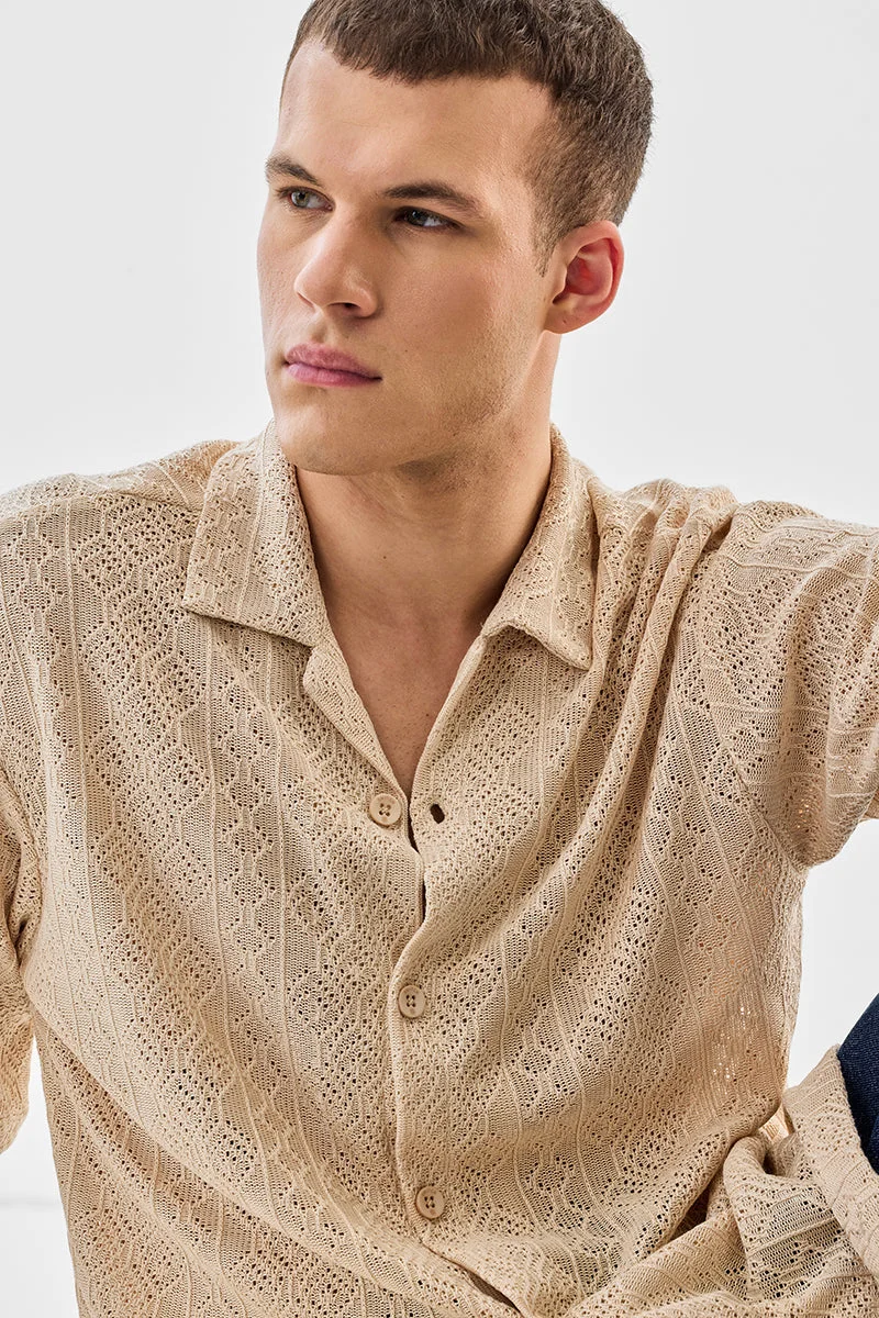 SNITCH Box Fit Crochet Shirt